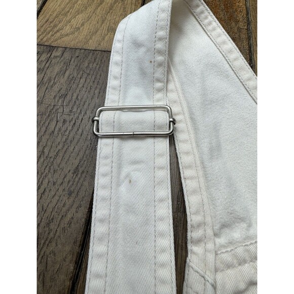 Vintage 90s Disney Mickey Unlimited Jerry Leigh White Bib Overall Shorts Embroid - Picture 5 of 8